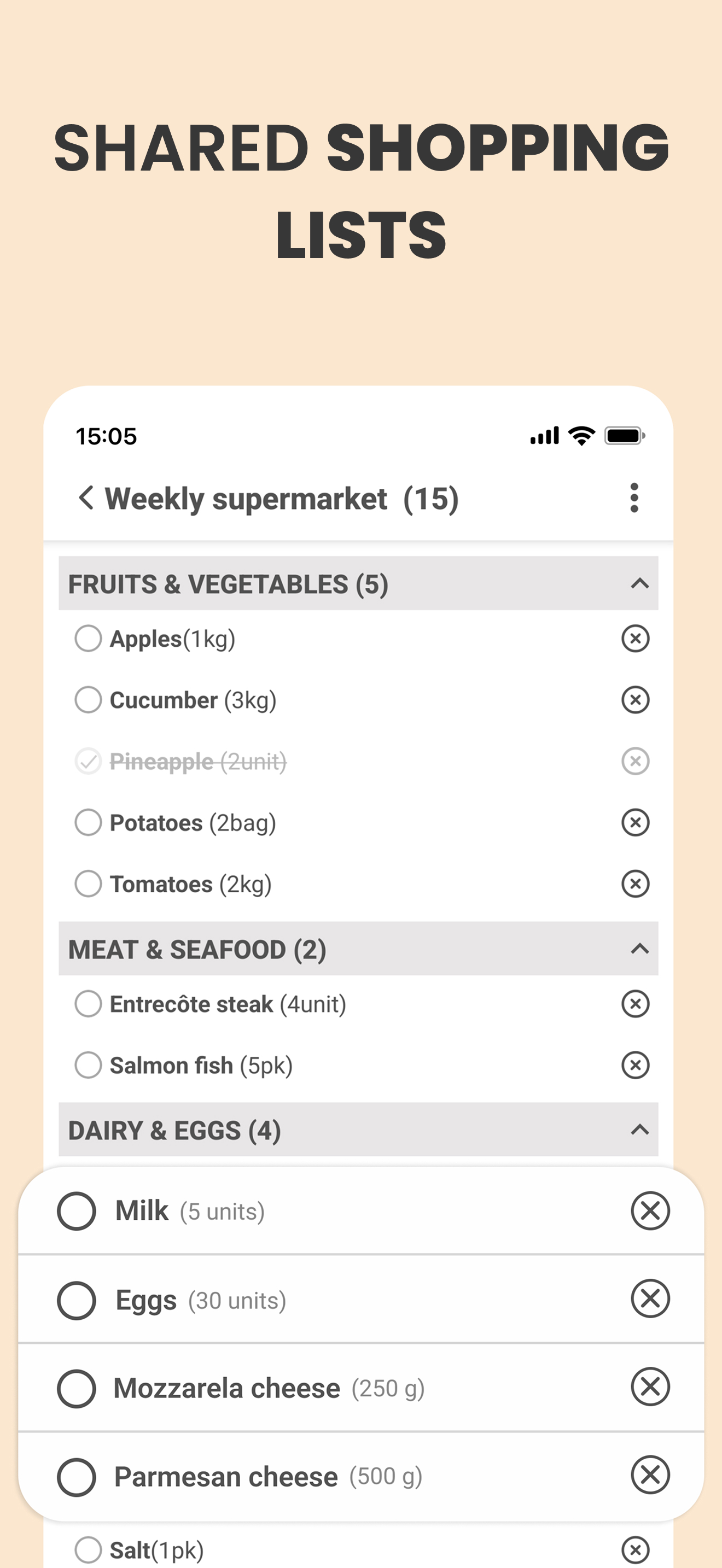 Plamily budget tracking screenshot