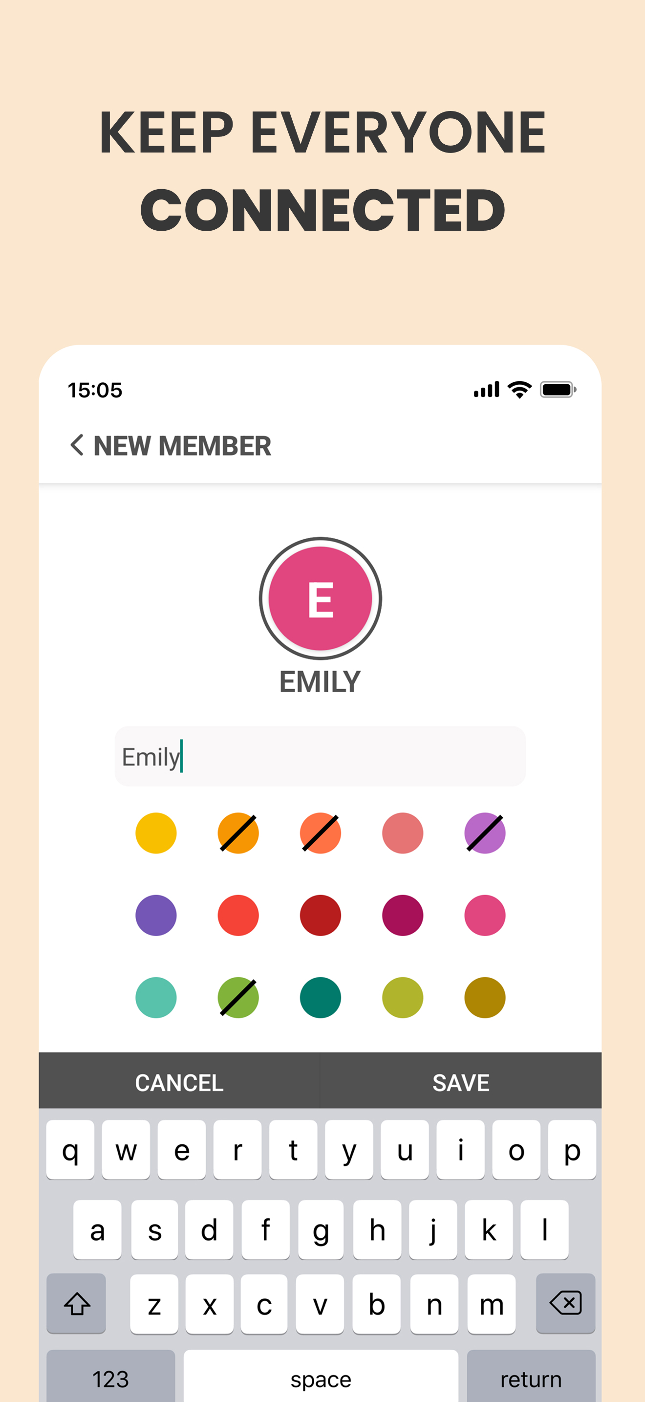 Plamily calendar sync screenshot
