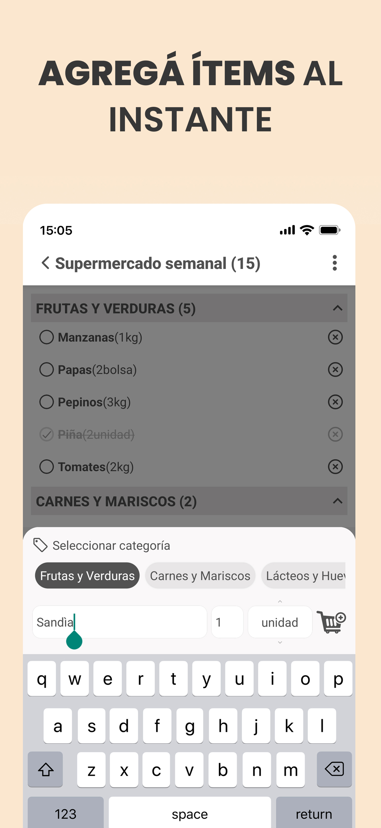 Captura de la vista de miembros familiares en Plamily