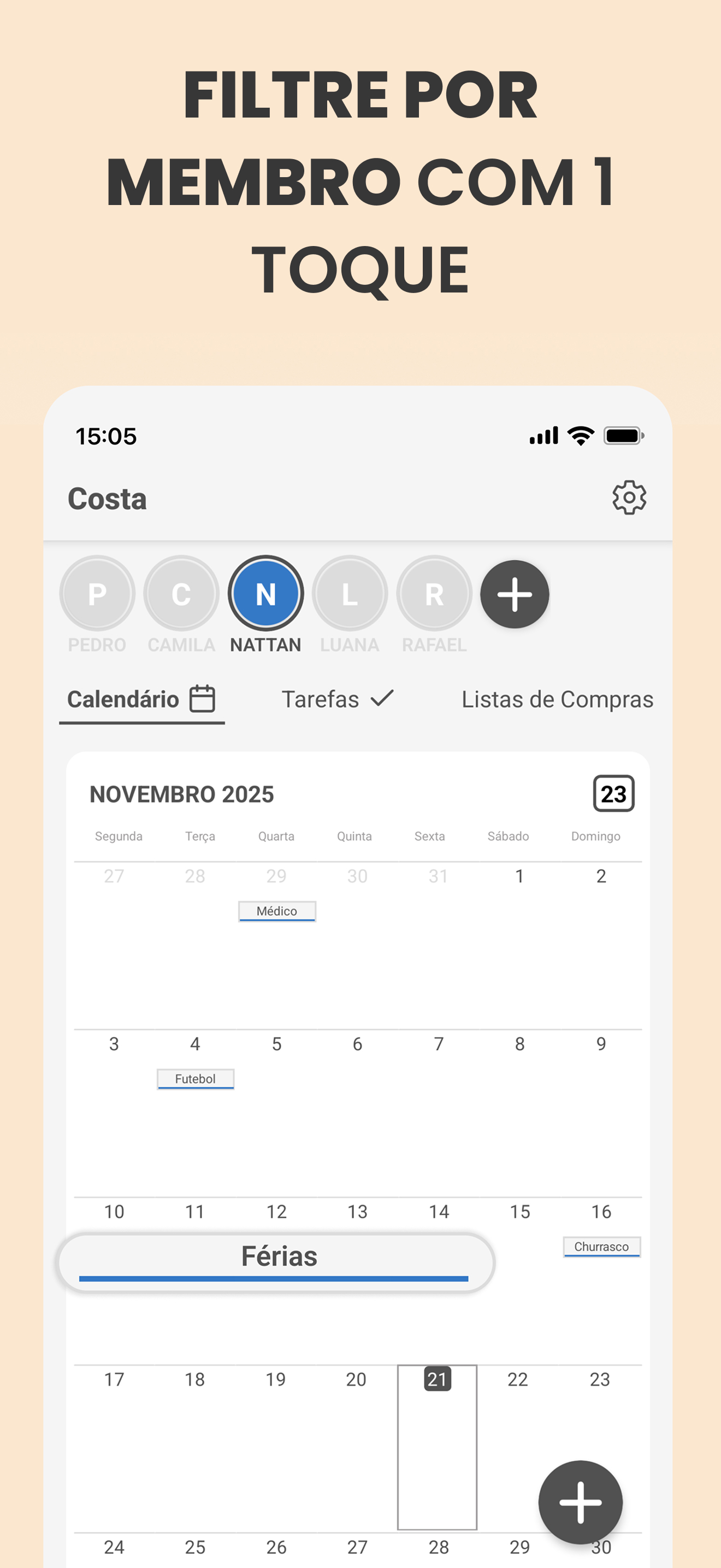 Captura de tarefas e pendencias no Plamily
