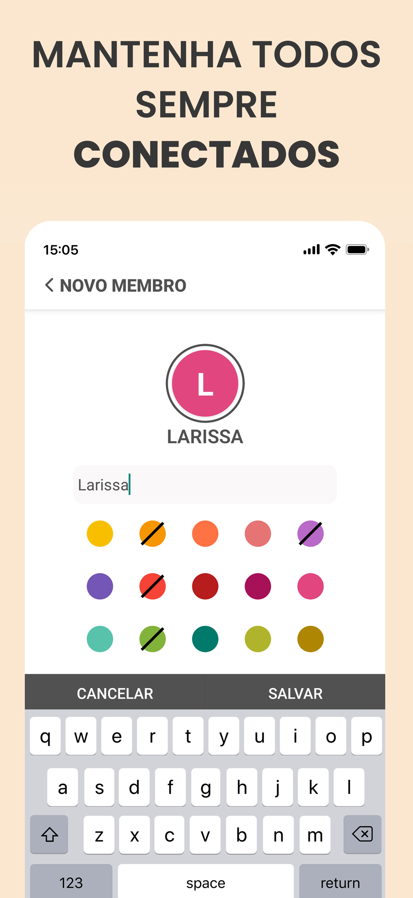Captura da sincronizacao de calendario no Plamily
